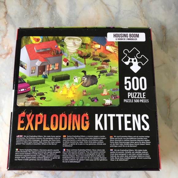 Exploding Kittens 500 Piece Puzzle Bundle of 4 - Picture 9 of 16